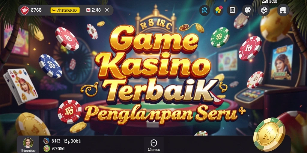 Tampilan gameplay seru dari 8768 yang menggambarkan suasana kasino.