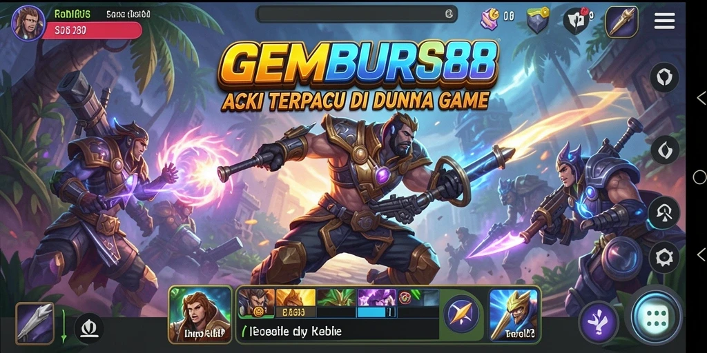 Screenshot menunjukkan pertempuran mendebarkan di <strong>GEMBUR88</strong>.