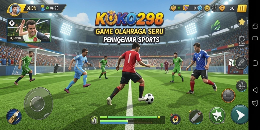 Tampilan gameplay seru dalam KOKO288 yang menampilkan aksi olahraga.