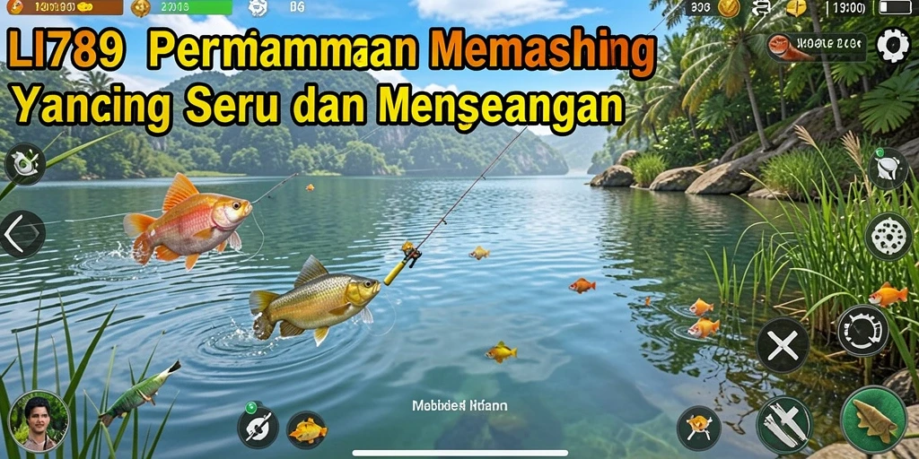 Tampilan gameplay LI789 yang menarik saat memancing ikan.