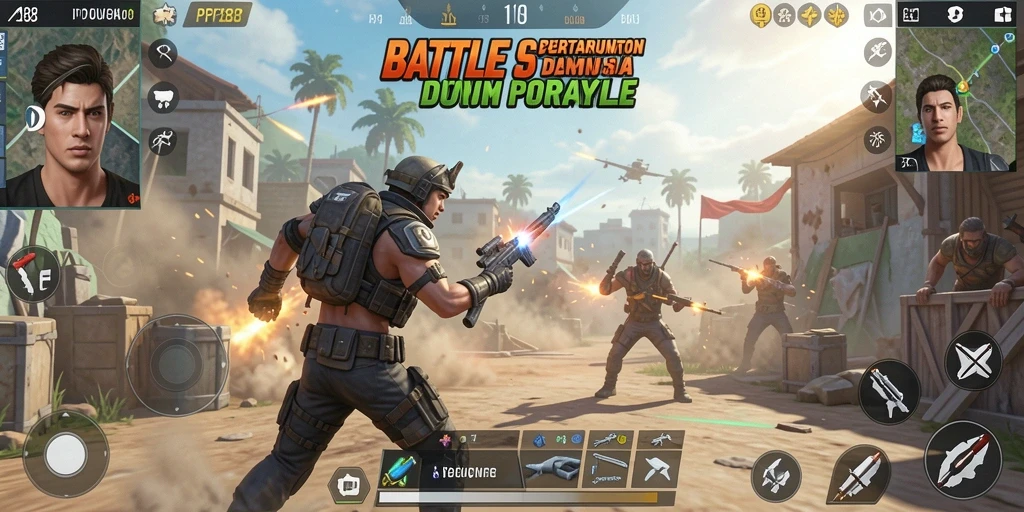 Tampilan gameplay seru di PP88 saat bertarung dengan pemain lain.