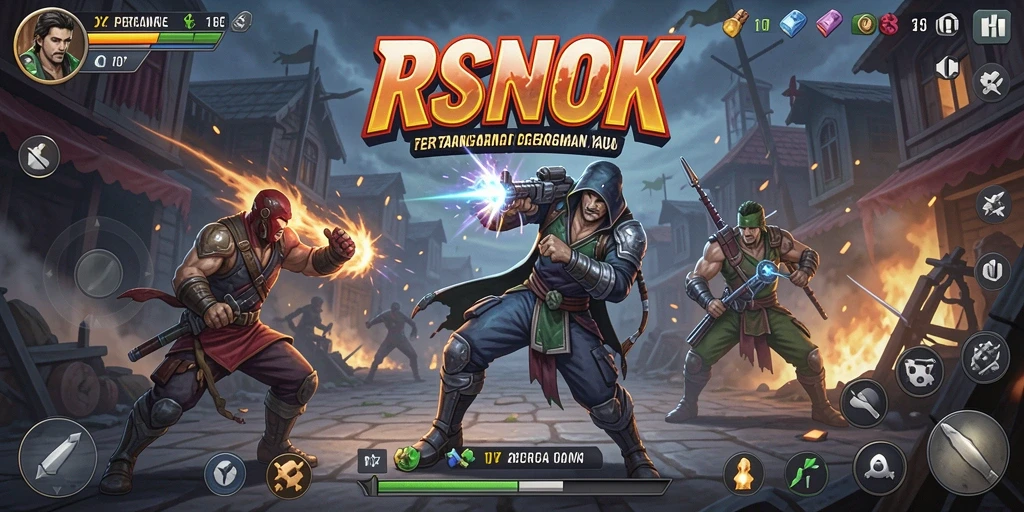 Tangkapan layar gameplay RSNOK yang intens dan penuh aksi.
