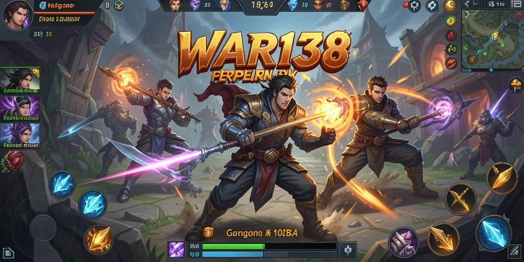 Tangkapan layar menampilkan aksi seru dalam gameplay MOBA.